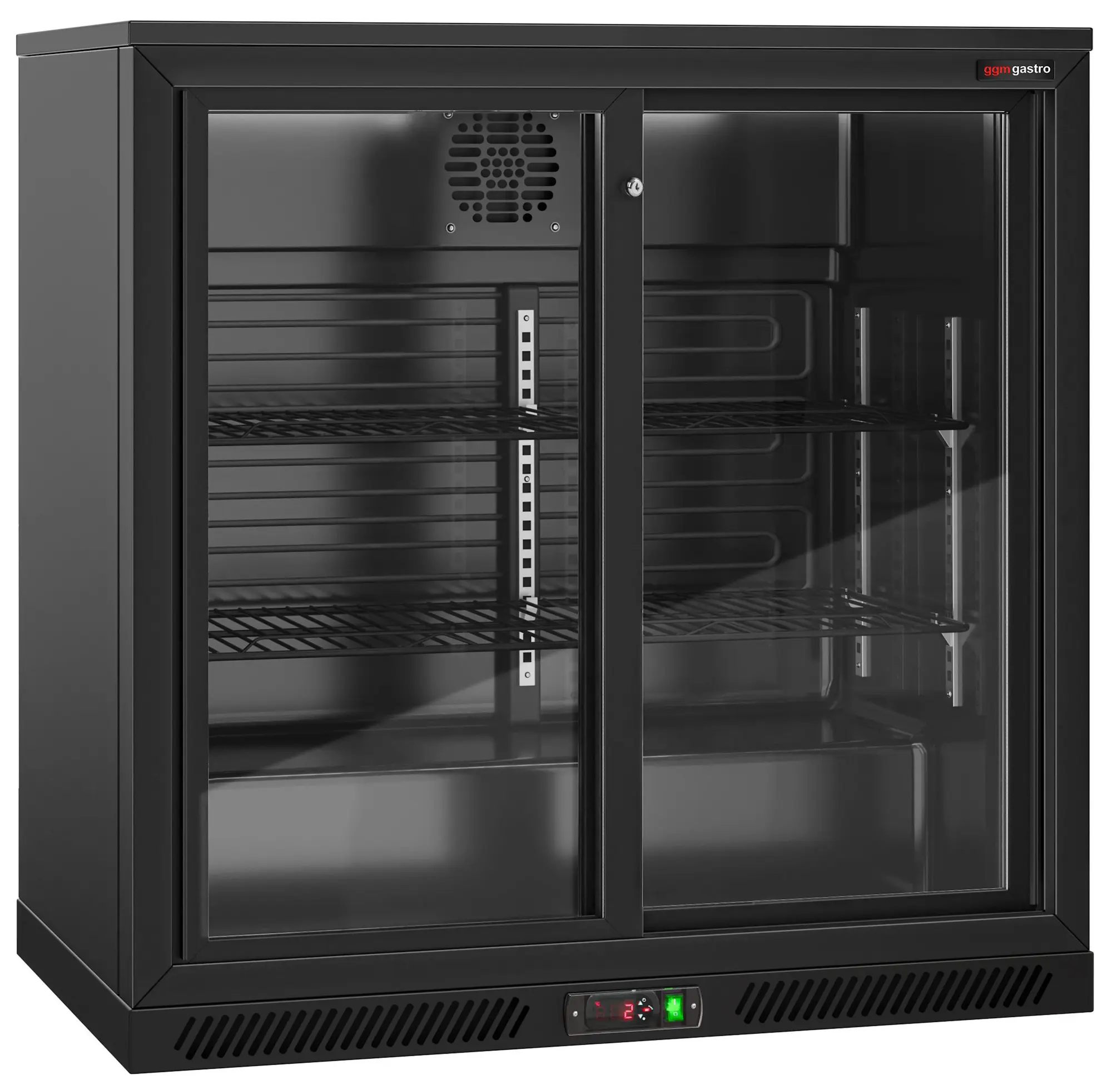 Барная холодильная витрина GGM Gastro BKTSTG220N (Black) - 3