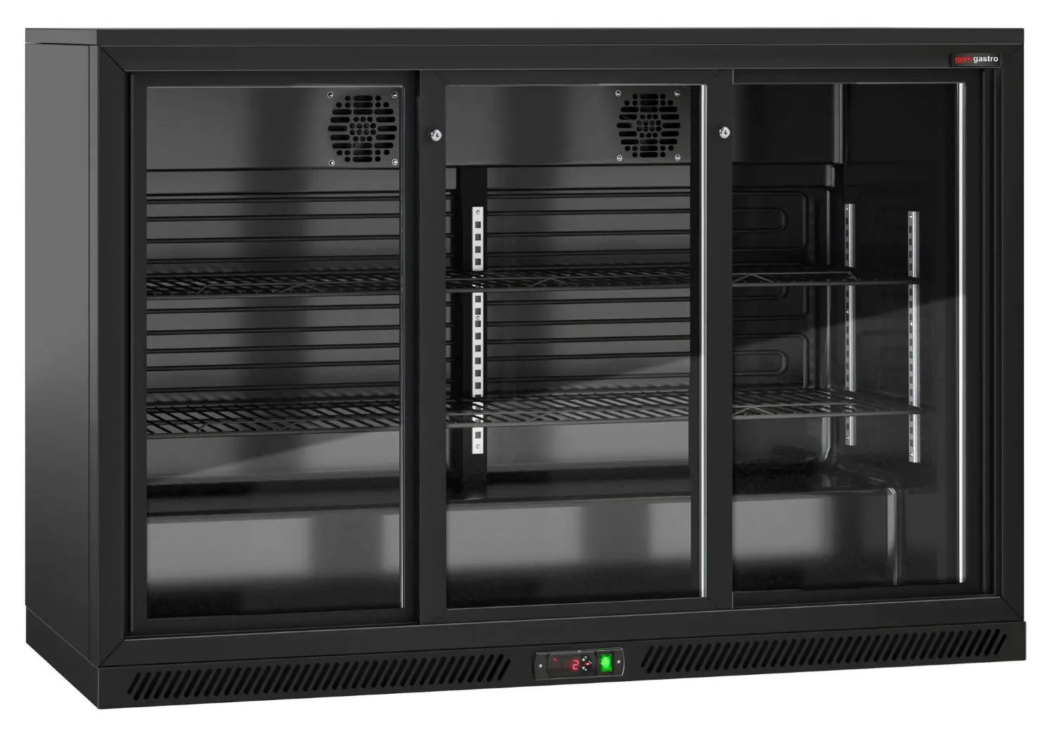 Барная холодильная витрина GGM Gastro BKTSTG320NN (Black) - 3