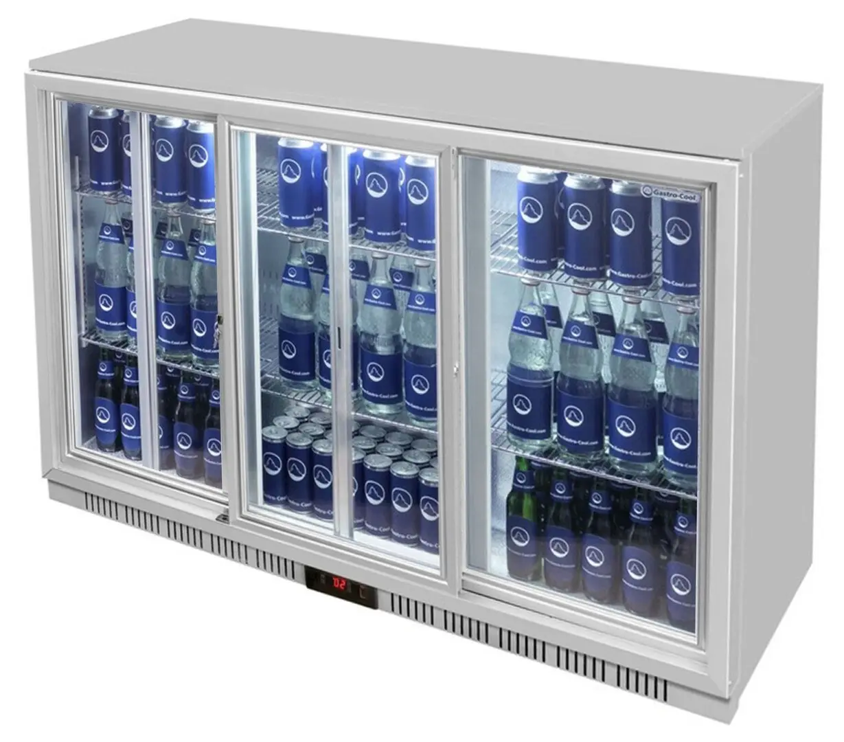 Барная холодильная витрина GGM Gastro-Cool 217402 (Silver)