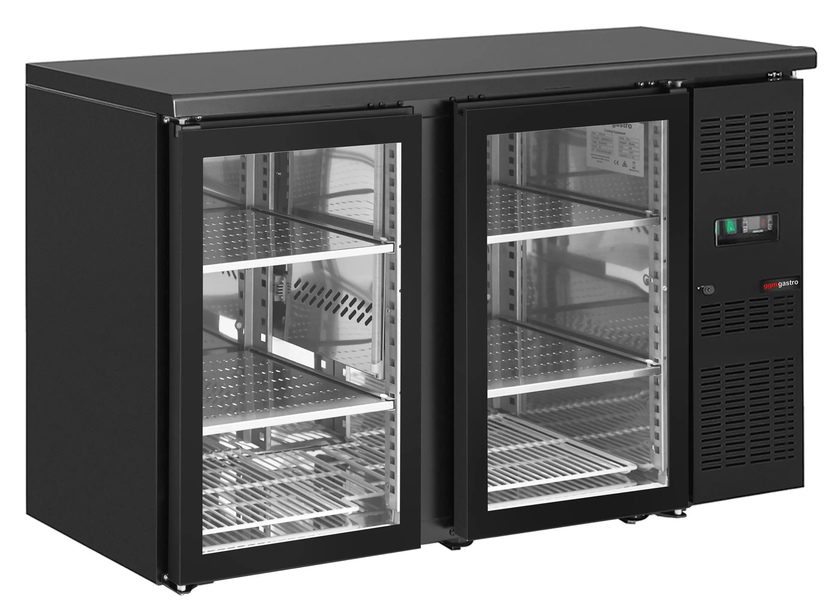 Барная холодильная витрина GGM Gastro KTGTH145 (Black) - 2