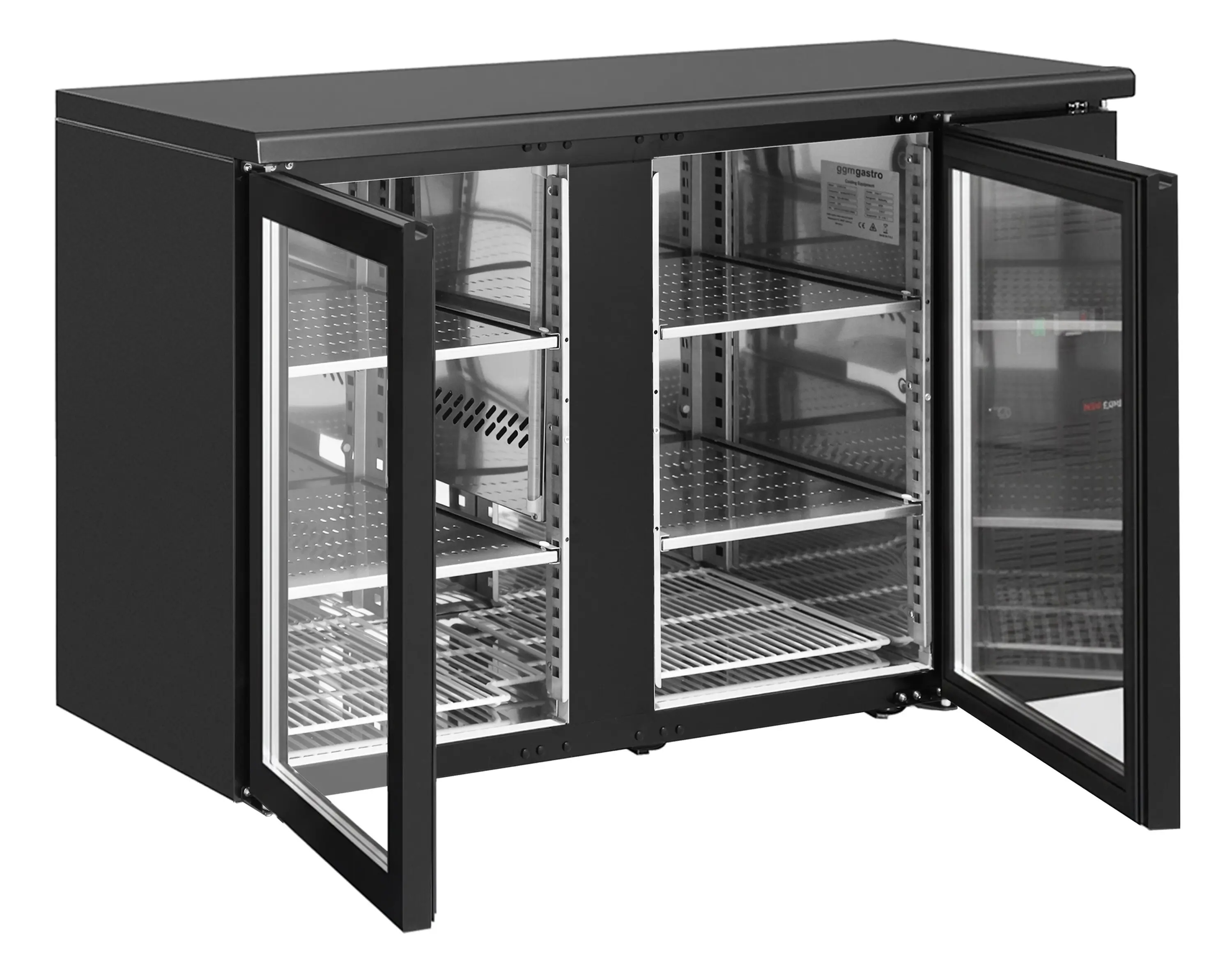 Барная холодильная витрина GGM Gastro KTGTH145 (Black) - 3