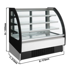 Vitrina frigorifica de prezentare GGM Gastro KUI108A-A (Black/White) Thumb