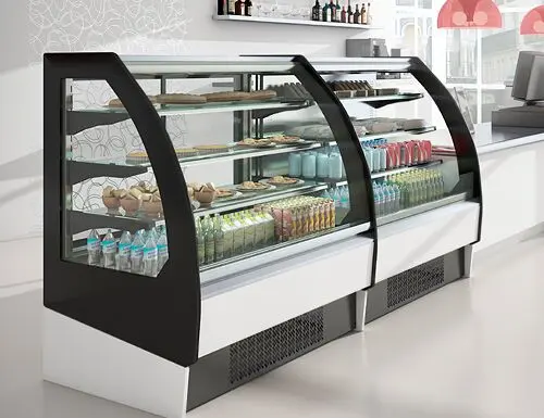 Демонстрационная холодильная витрина GGM Gastro KUI108B-A (Black/White) - 3