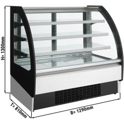 Vitrina frigorifica de prezentare GGM Gastro KUI138A-A (Black/White) Thumb
