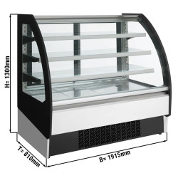 Vitrina frigorifica de prezentare GGM Gastro KUI198A-A (Black/White) Thumb