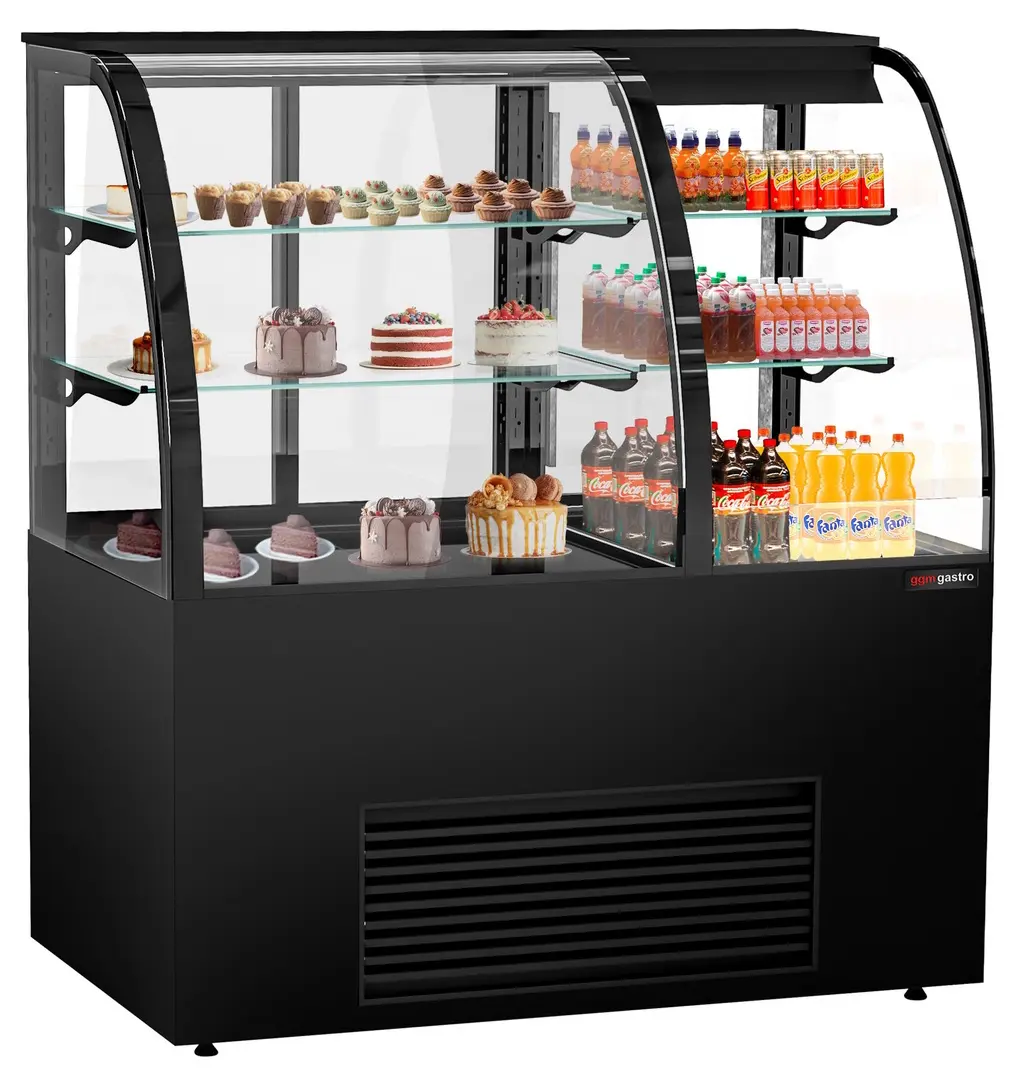 Демонстрационная холодильная витрина GGM Gastro KUTAL141N (Black)