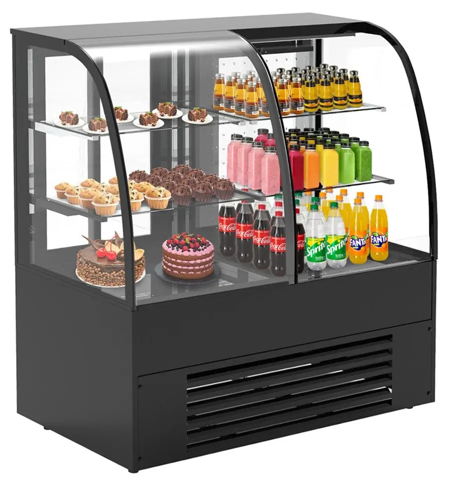 Vitrina frigorifica de prezentare GGM Gastro KUTSE141 (Black) - 2