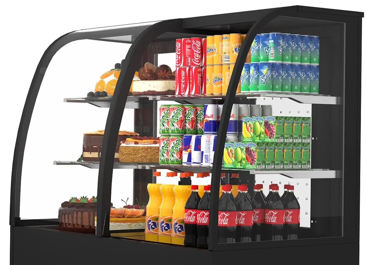 Vitrina frigorifica de prezentare GGM Gastro KUTSE141 (Black) - 12