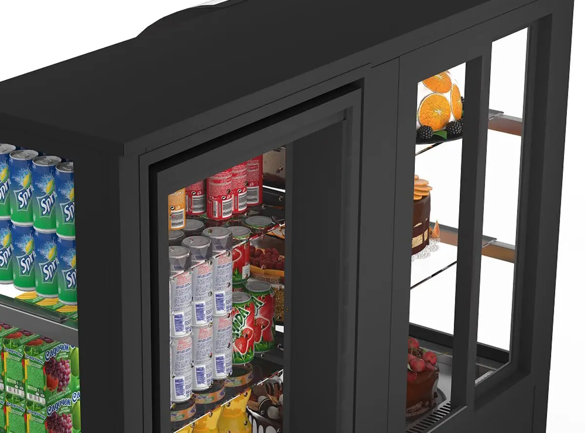 Vitrina frigorifica de prezentare GGM Gastro KUTSE141 (Black) - 13