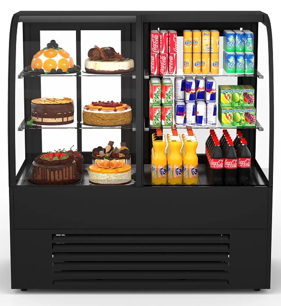 Vitrina frigorifica de prezentare GGM Gastro KUTSE141 (Black) - 3
