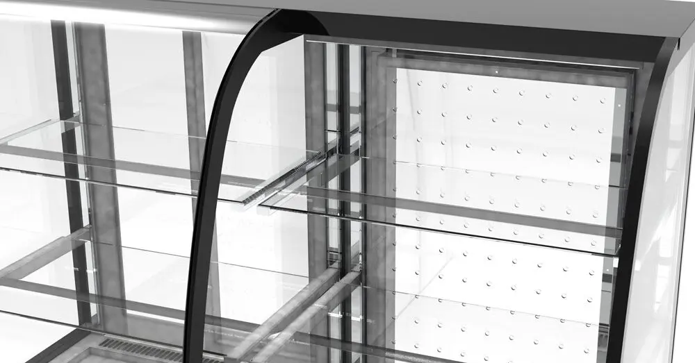 Vitrina frigorifica de prezentare GGM Gastro KUTSE141 (Black) - 10
