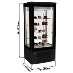 Демонстрационная холодильная витрина GGM Gastro PVF400 (Black) Thumb