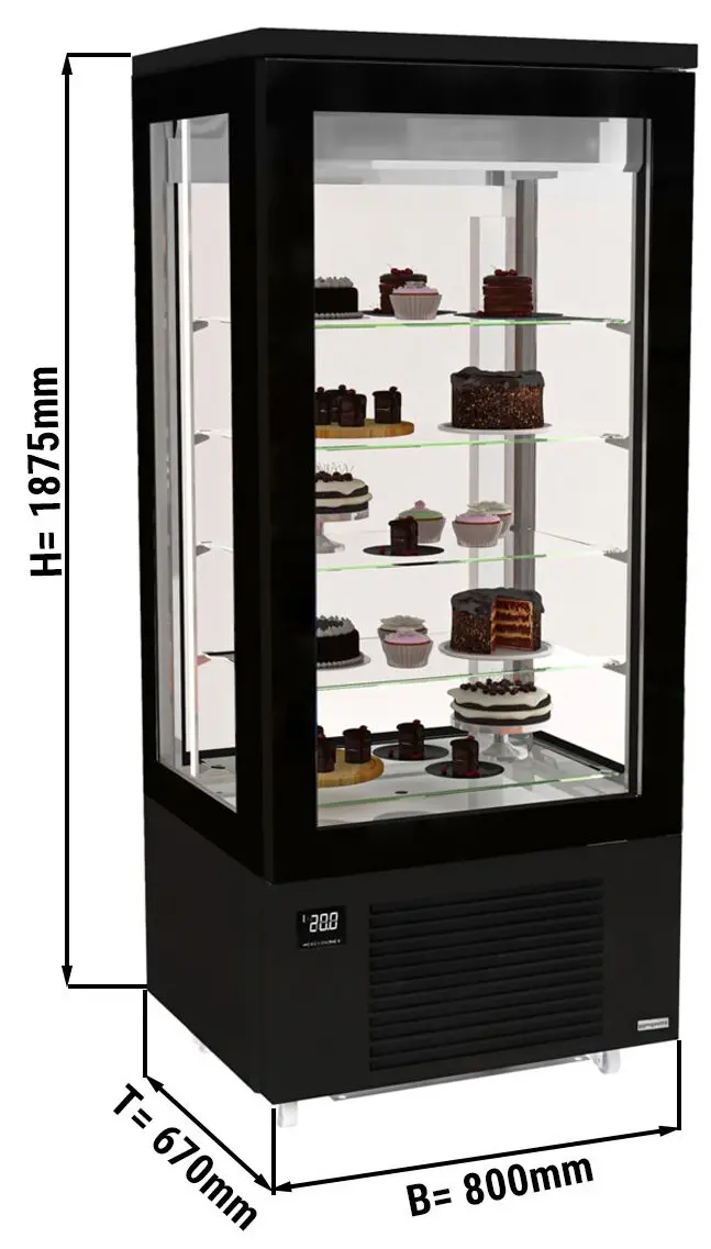 Демонстрационная холодильная витрина GGM Gastro PVF400 (Black) - 3