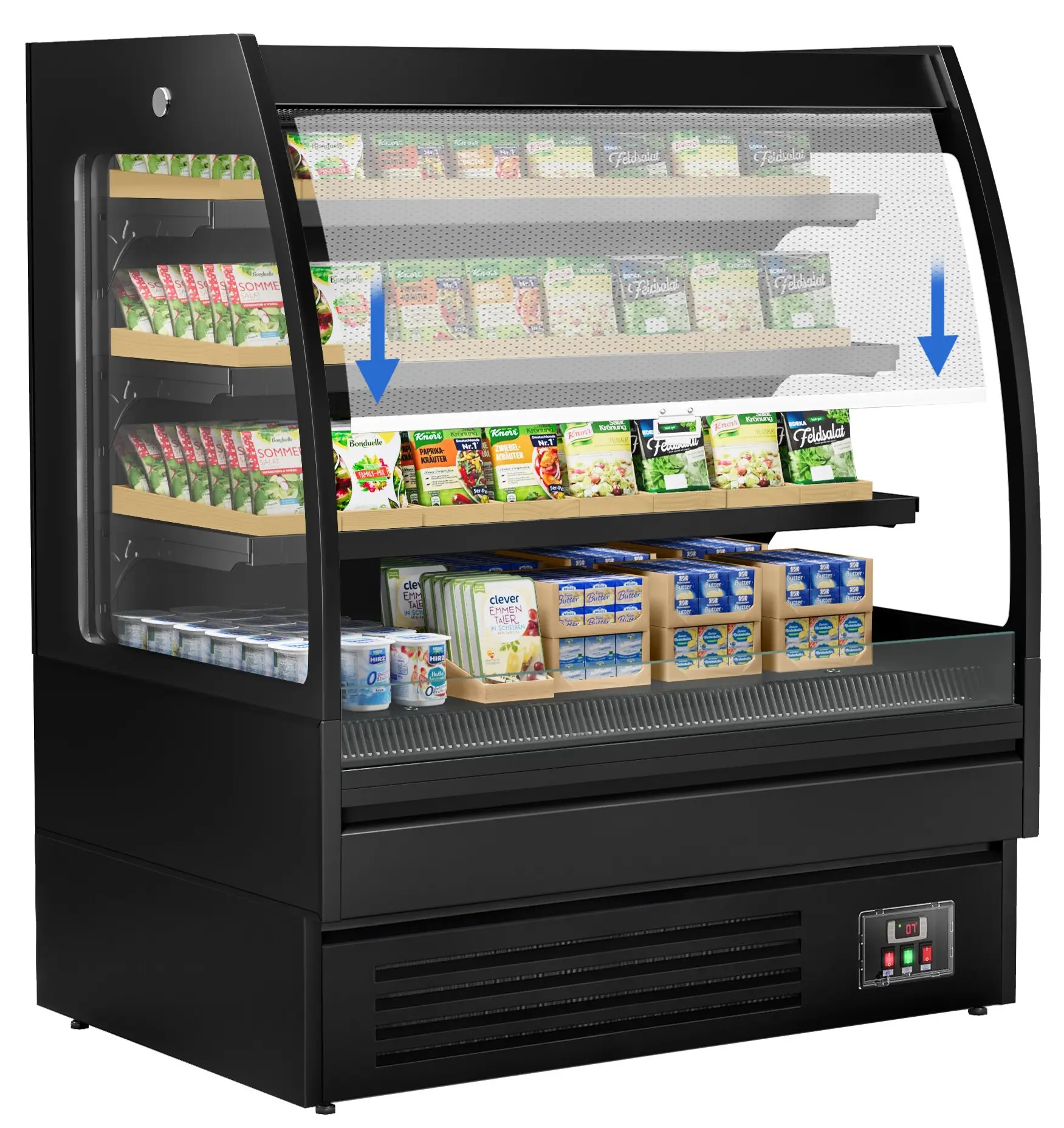 Vitrina frigorifica de prezentare GGM Gastro WKBL128R (Black) - 2