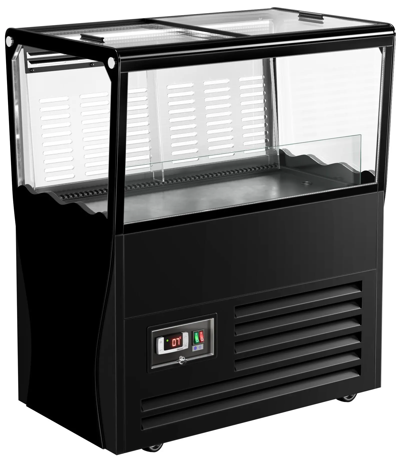 Холодильная промо-витрина GGM Gastro KIBL730 (Black) - 2