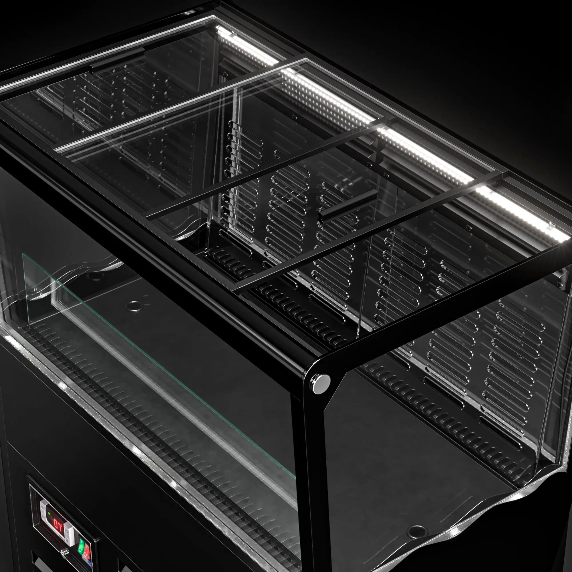 Холодильная промо-витрина GGM Gastro KIBL730 (Black) - 8
