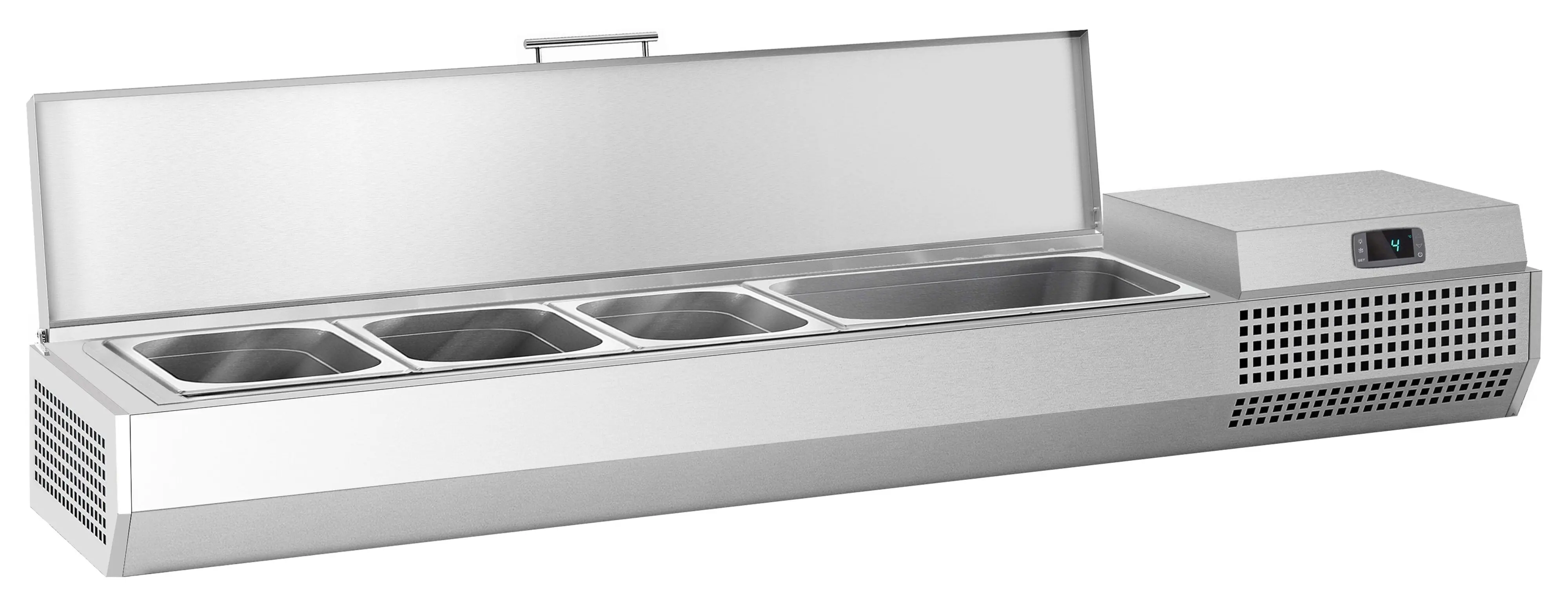 Холодильная витрина для ингредиентов GGM Gastro AEI133 (Inox) - 2