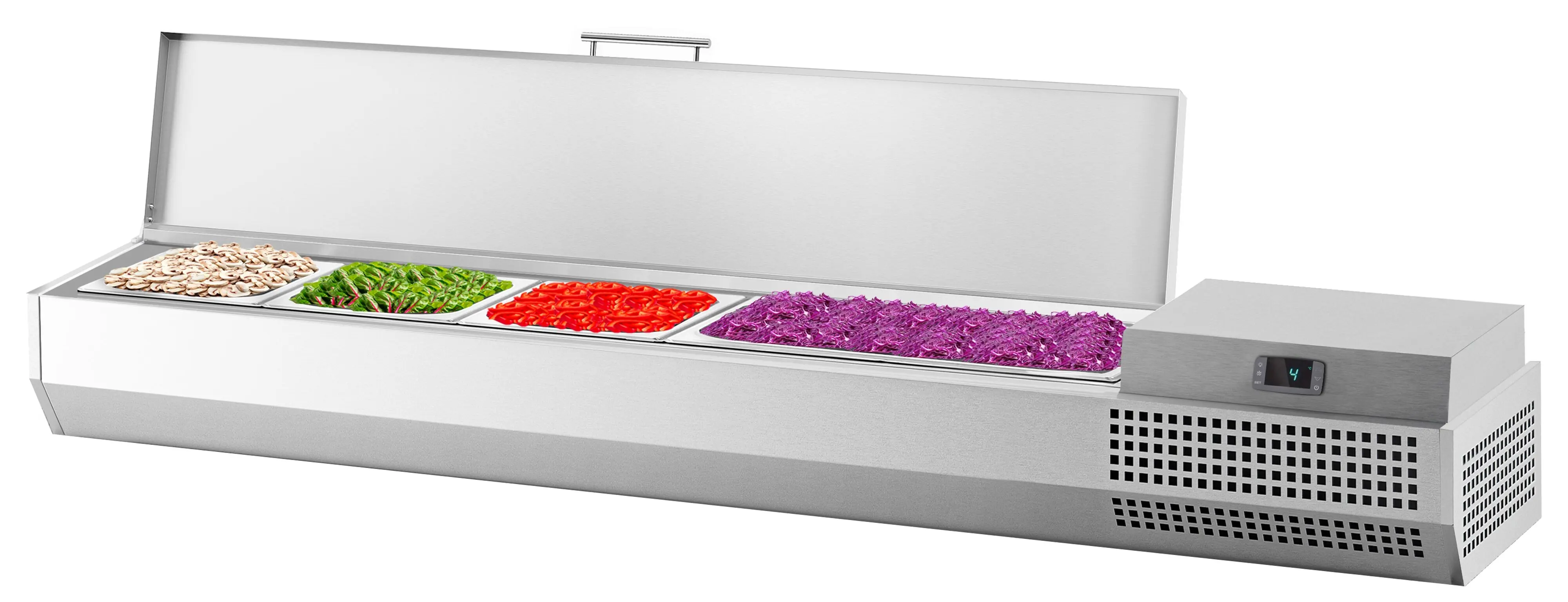 Холодильная витрина для ингредиентов GGM Gastro AEI133 (Inox) - 7