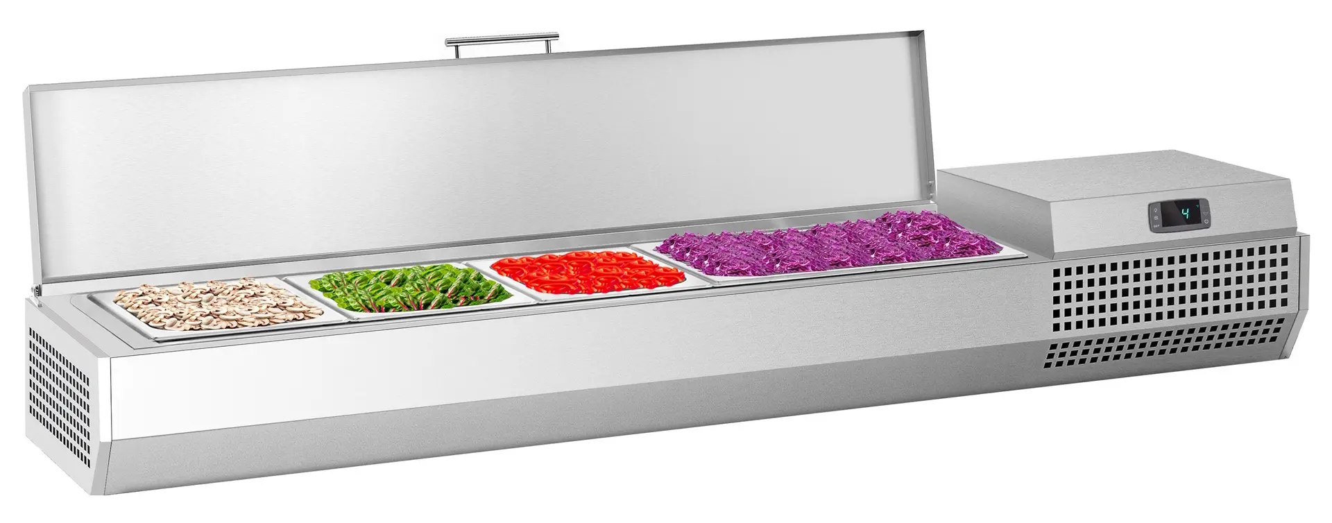 Холодильная витрина для ингредиентов GGM Gastro AEI133 (Inox)