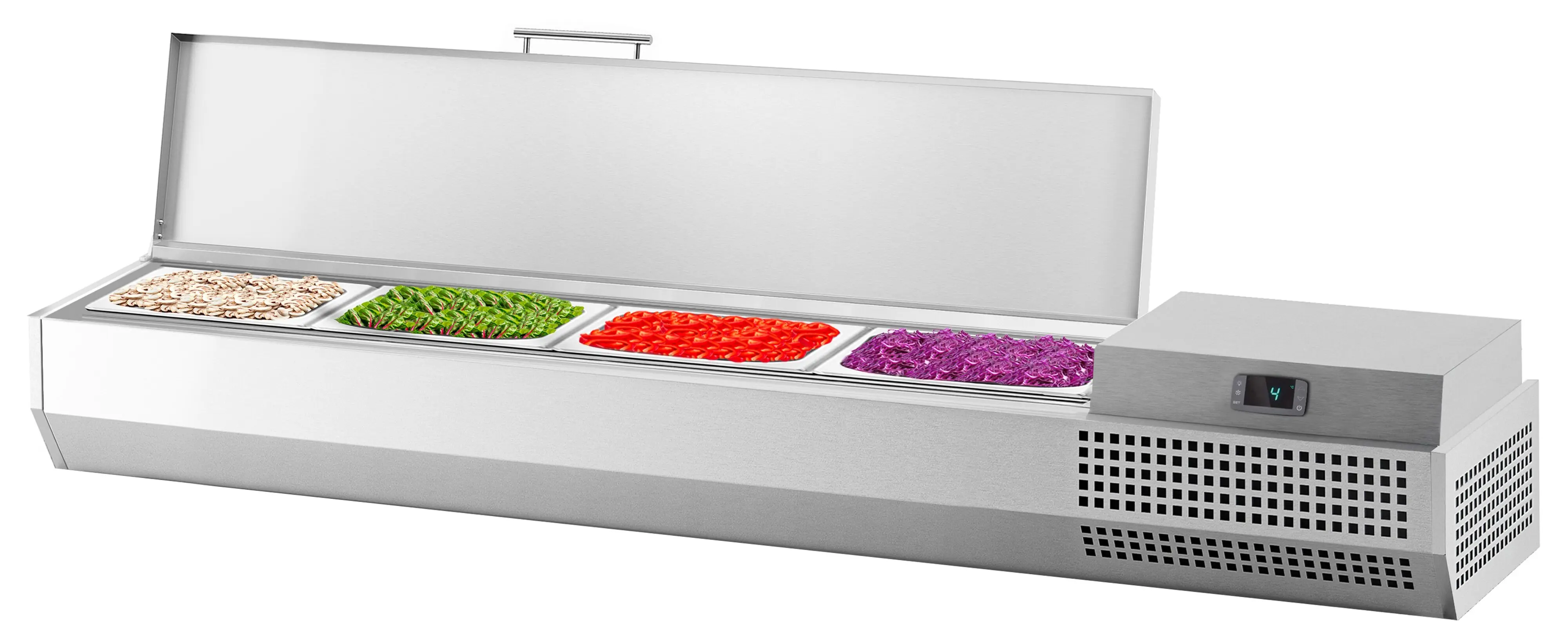 Холодильная витрина для ингредиентов GGM Gastro AEI134 (Inox) - 7