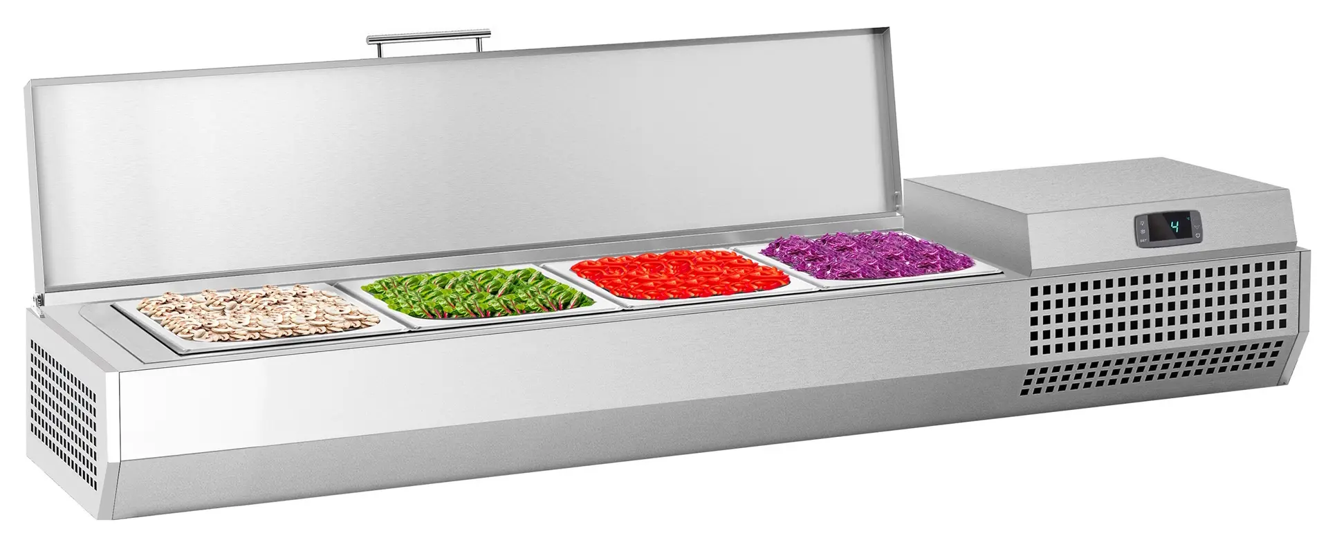 Холодильная витрина для ингредиентов GGM Gastro AEI134 (Inox)