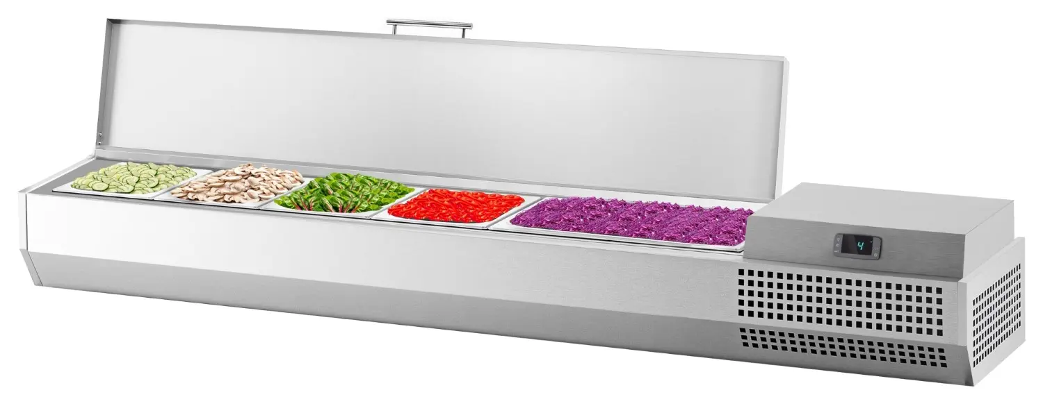 Холодильная витрина для ингредиентов GGM Gastro AEI153 (Inox) - 4