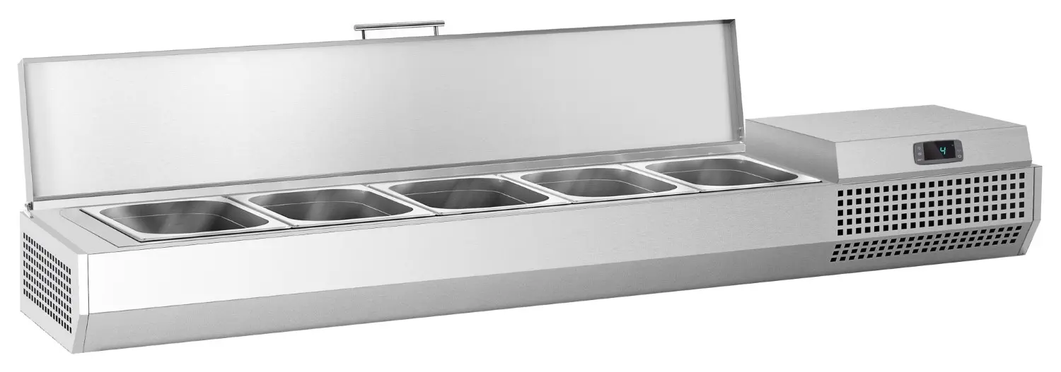 Холодильная витрина для ингредиентов GGM Gastro AEI154 (Inox) - 2
