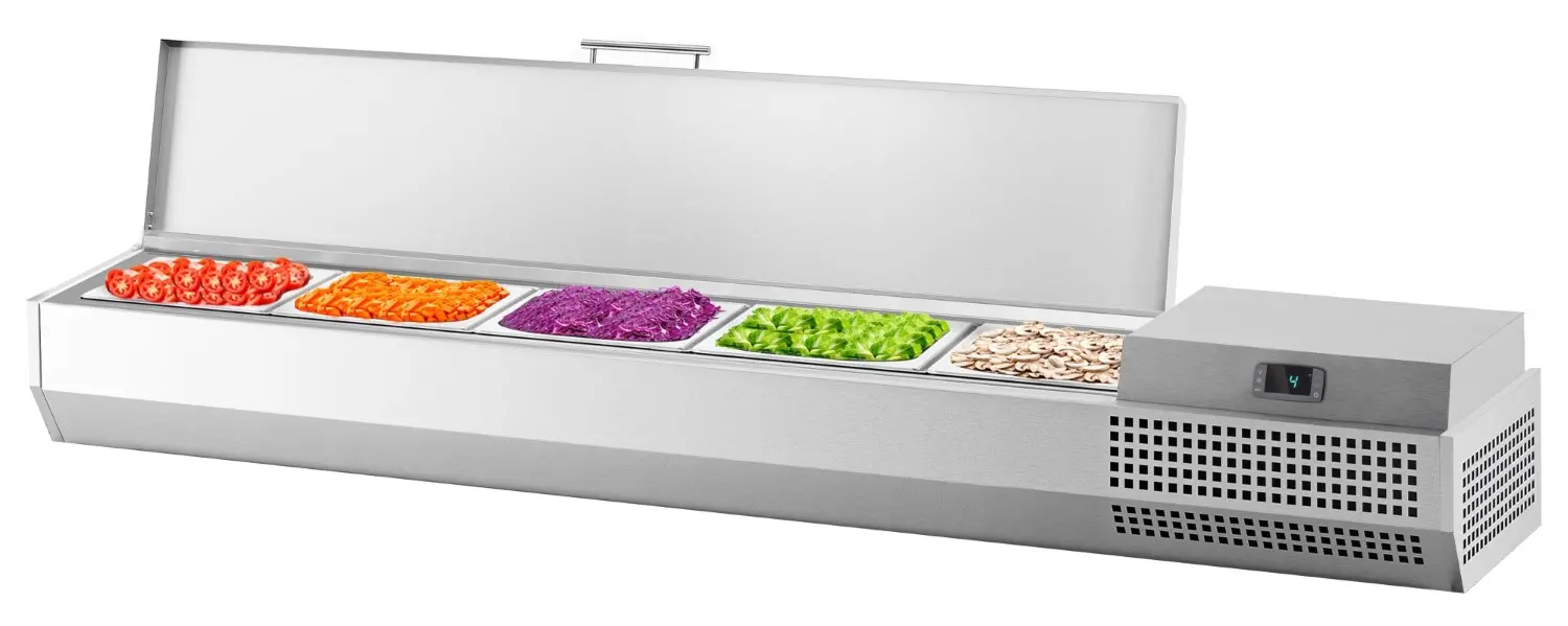 Холодильная витрина для ингредиентов GGM Gastro AEI154 (Inox) - 4