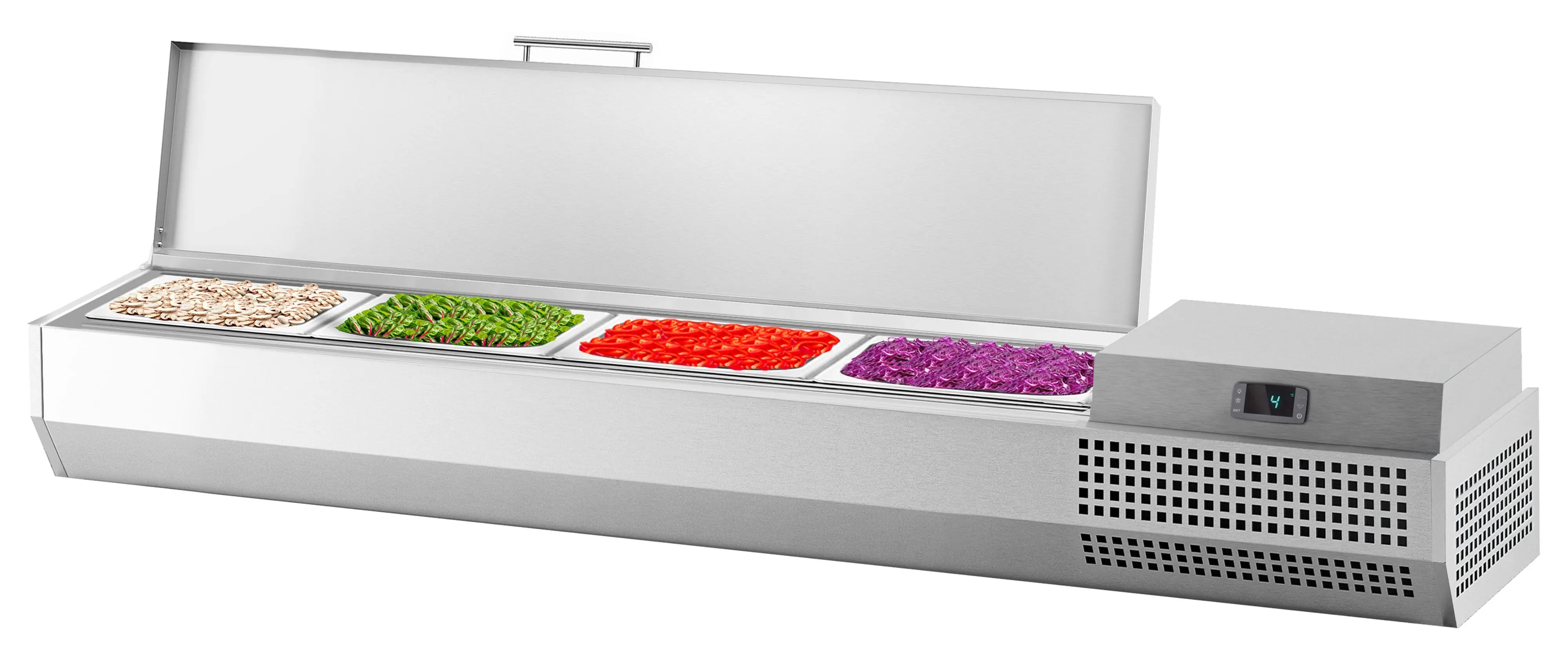 Холодильная витрина для ингредиентов GGM Gastro AEI173 (Inox) - 7