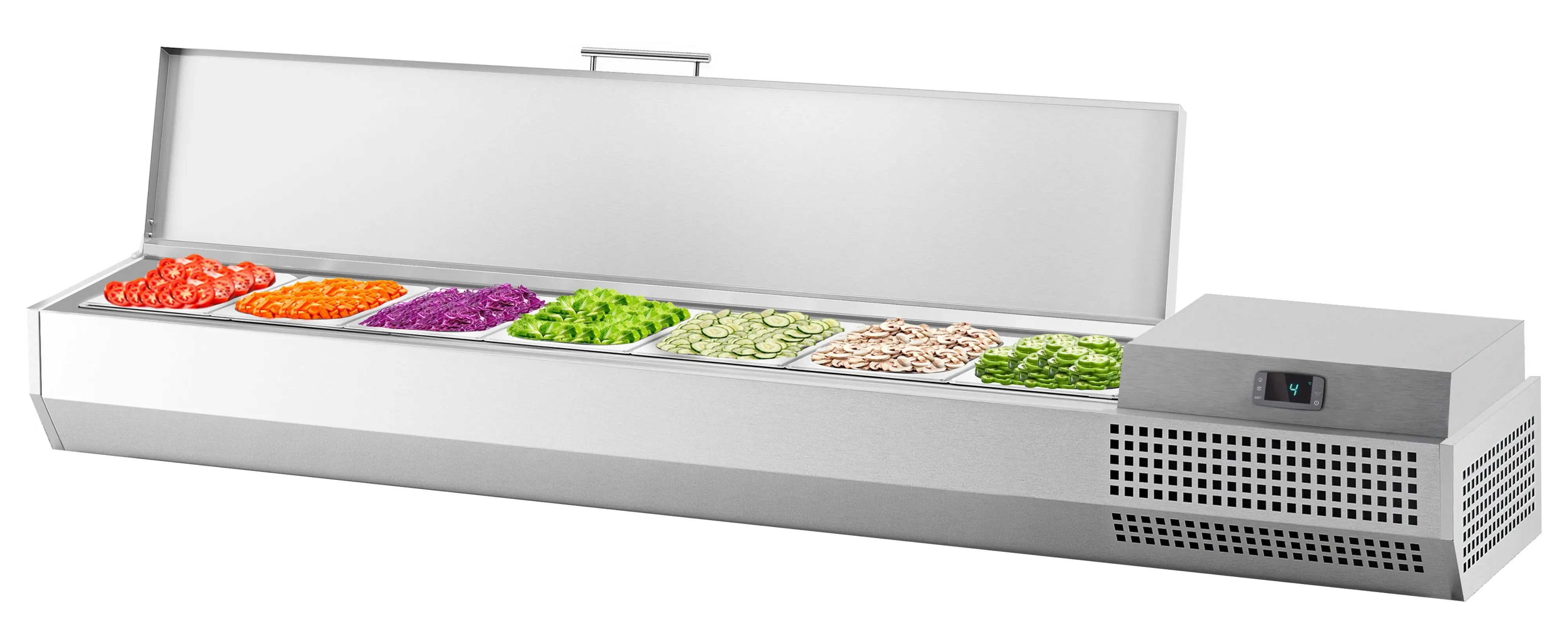 Холодильная витрина для ингредиентов GGM Gastro AEI174 (Inox) - 7
