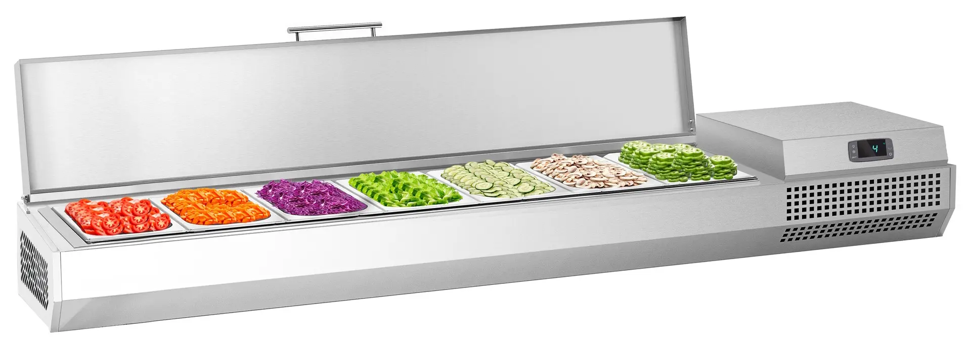 Холодильная витрина для ингредиентов GGM Gastro AEI174 (Inox)