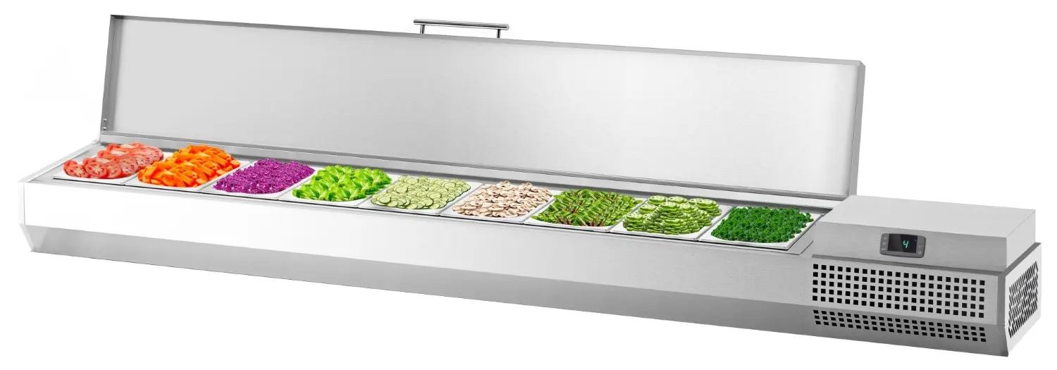 Холодильная витрина для ингредиентов GGM Gastro AEI203 (Inox) - 4