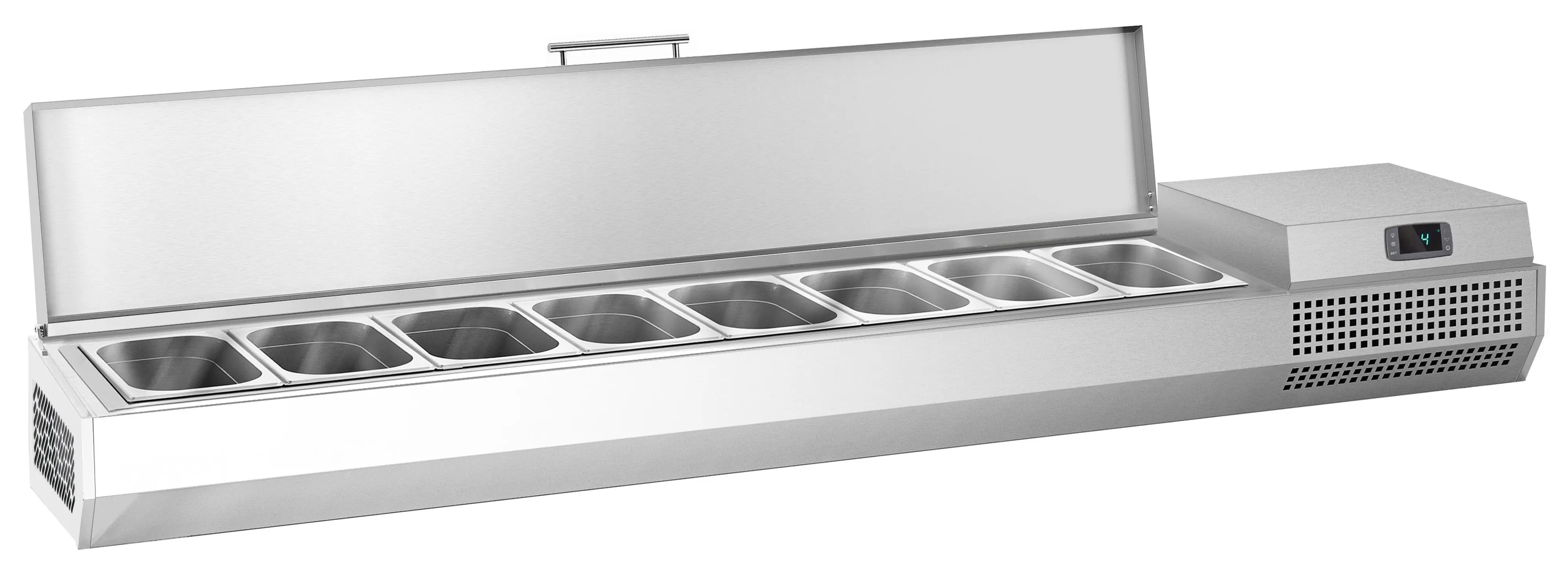 Холодильная витрина для ингредиентов GGM Gastro AEI204 (Inox) - 2