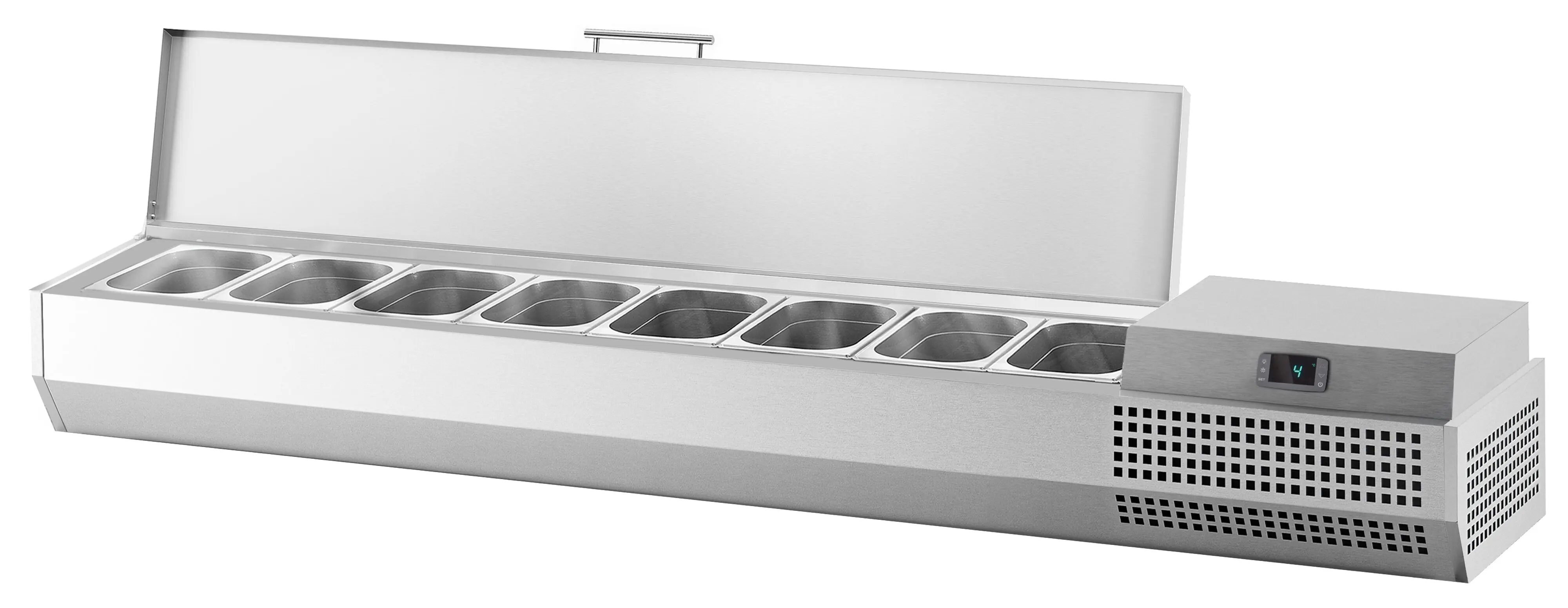 Холодильная витрина для ингредиентов GGM Gastro AEI204 (Inox) - 6