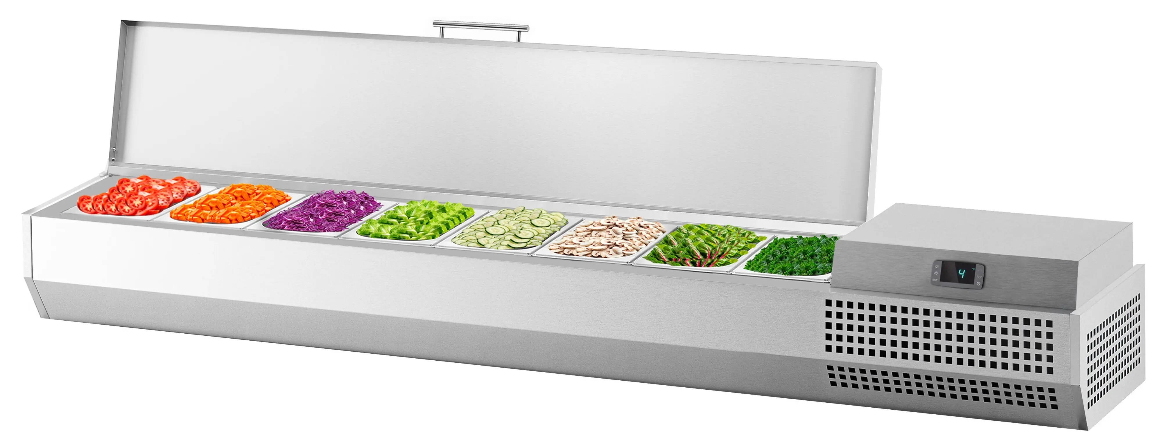 Холодильная витрина для ингредиентов GGM Gastro AEI204 (Inox) - 7