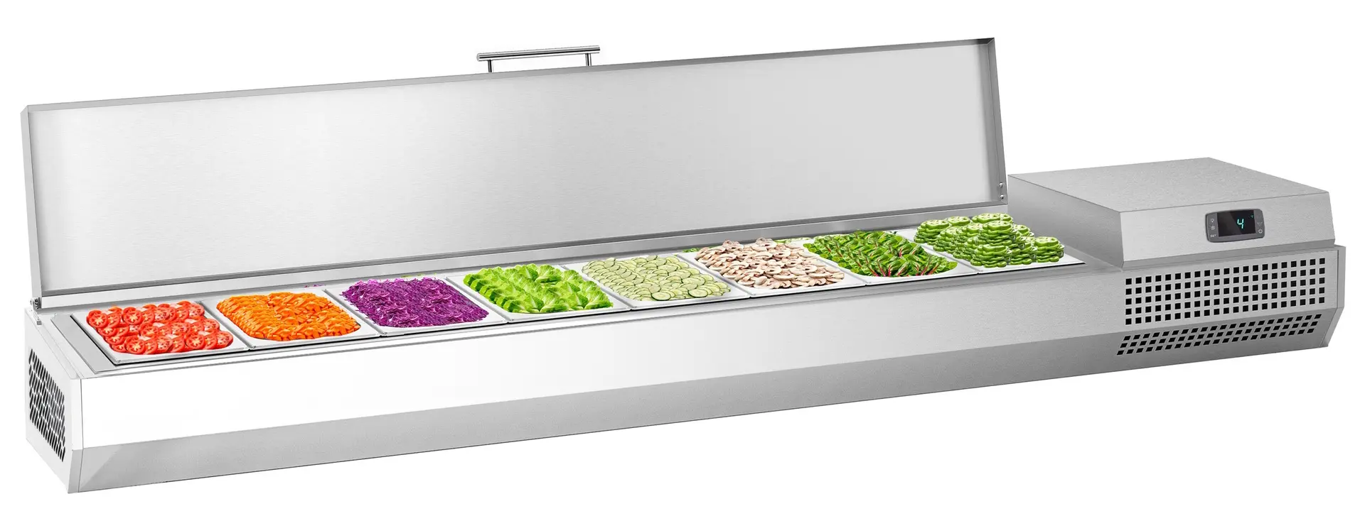 Холодильная витрина для ингредиентов GGM Gastro AEI204 (Inox)
