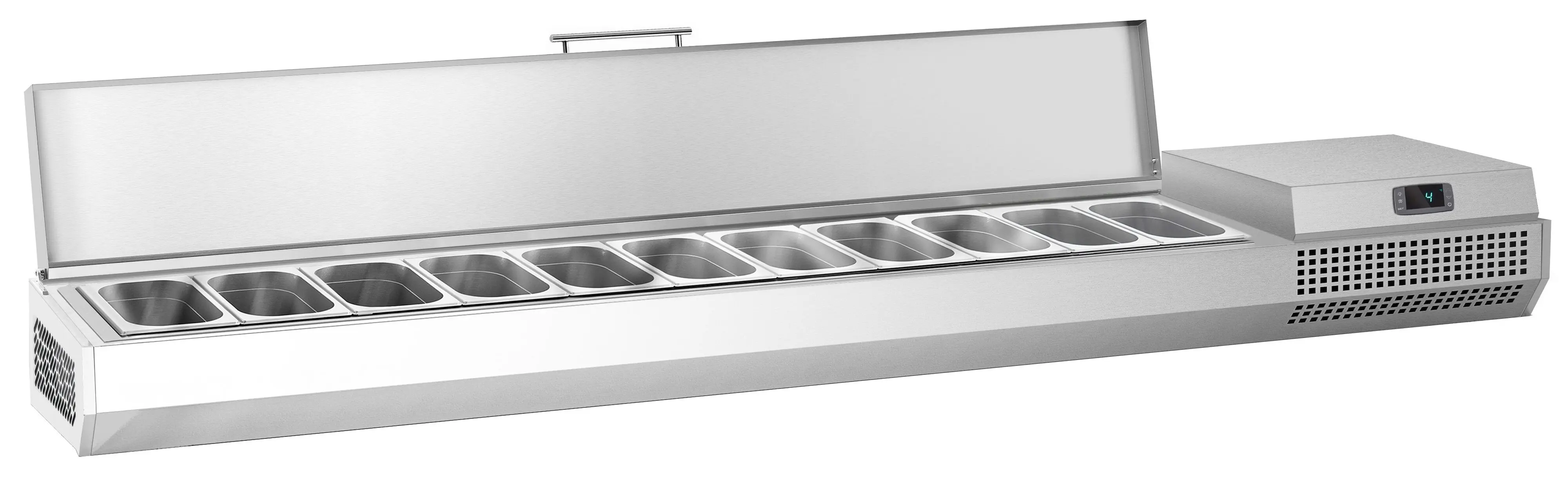 Холодильная витрина для ингредиентов GGM Gastro AEI233 (Inox) - 2