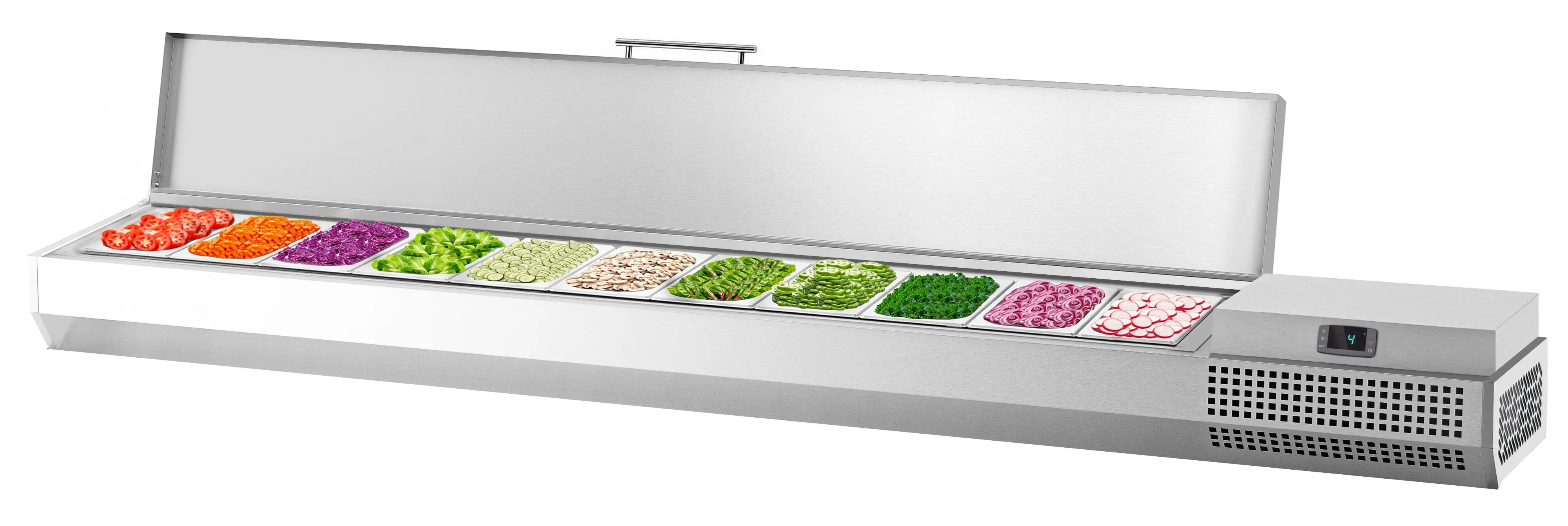 Холодильная витрина для ингредиентов GGM Gastro AEI233 (Inox) - 5