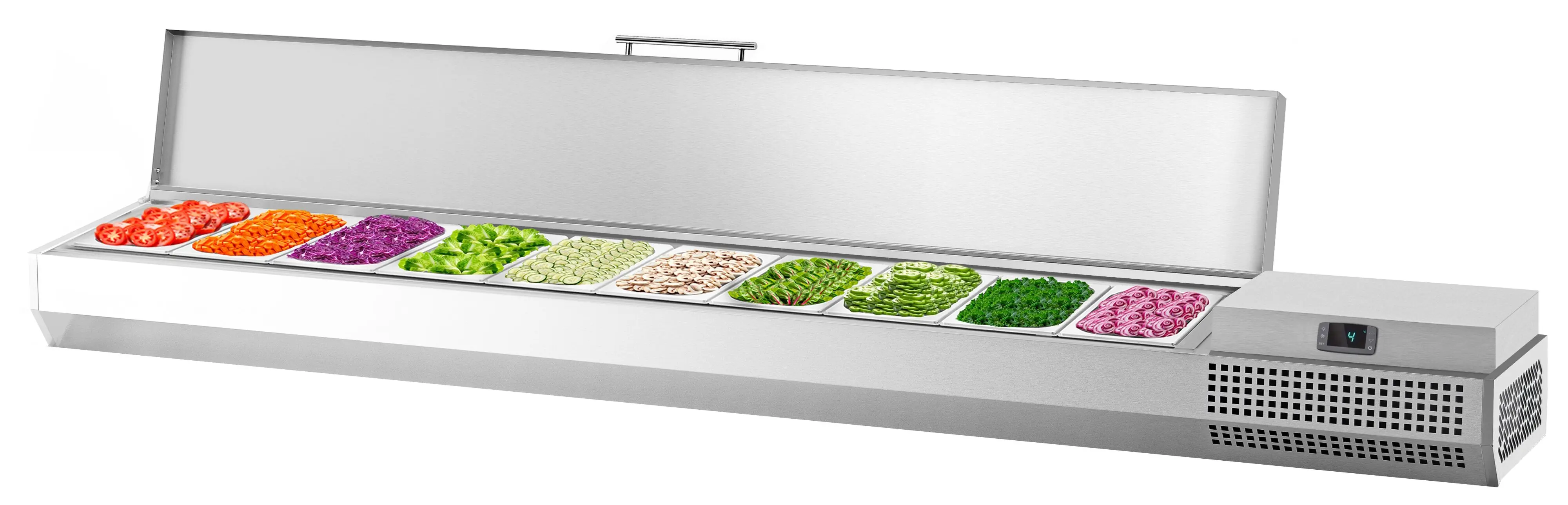 Холодильная витрина для ингредиентов GGM Gastro AEI234 (Inox) - 7