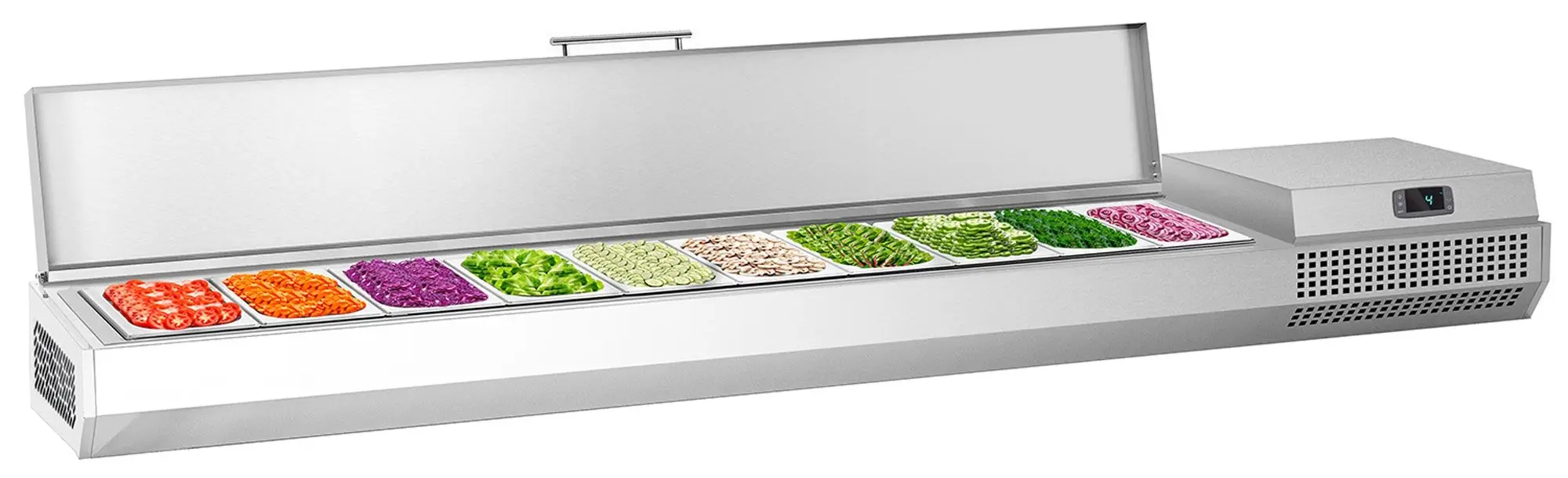 Холодильная витрина для ингредиентов GGM Gastro AEI234 (Inox)