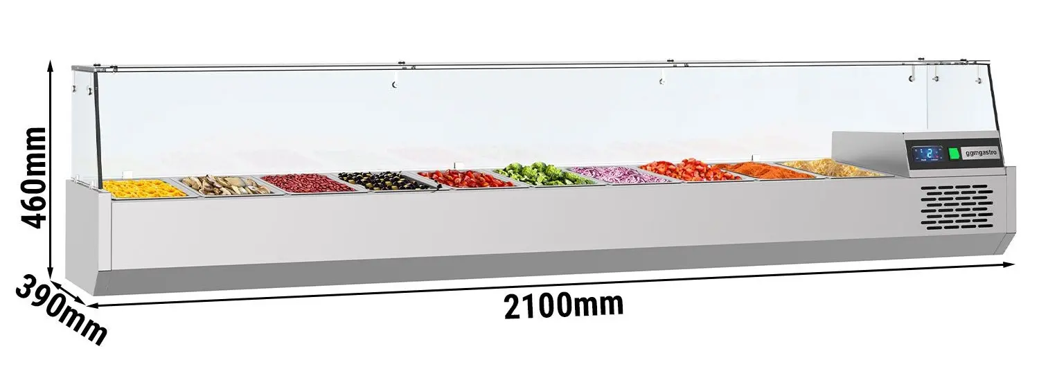 Холодильная витрина для ингредиентов GGM Gastro AGF204 (Inox) - 5