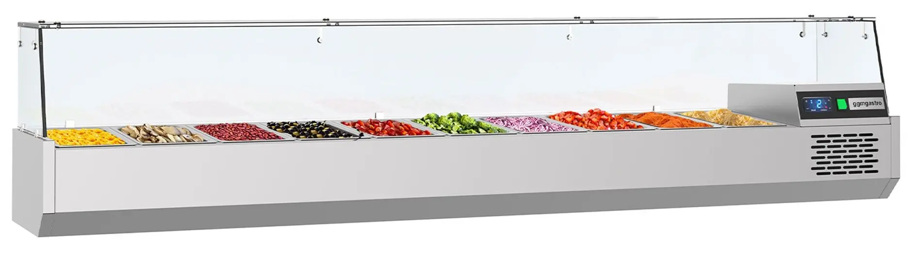 Холодильная витрина для ингредиентов GGM Gastro AGF204 (Inox)