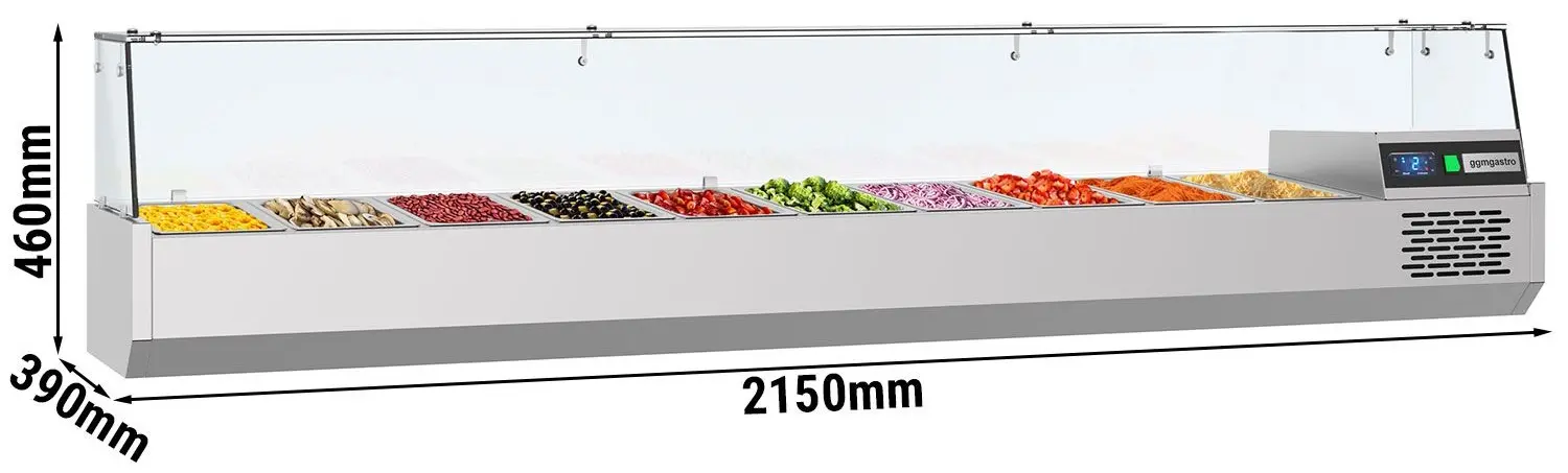 Холодильная витрина для ингредиентов GGM Gastro AGF214 (Inox) - 3