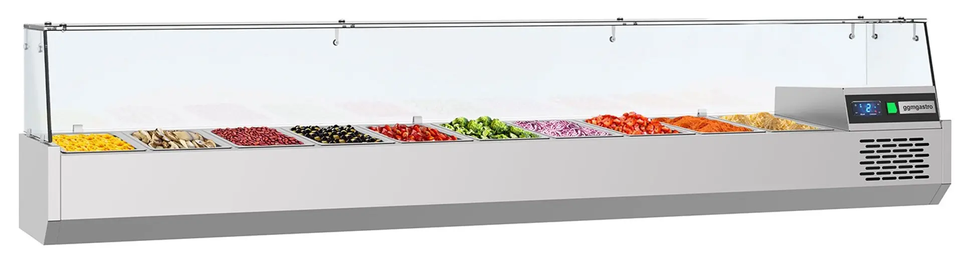 Холодильная витрина для ингредиентов GGM Gastro AGF214 (Inox)