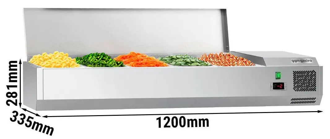 Vitrina frigorifica de ingrediente GGM Gastro AGG123END#07 (Inox) - 6