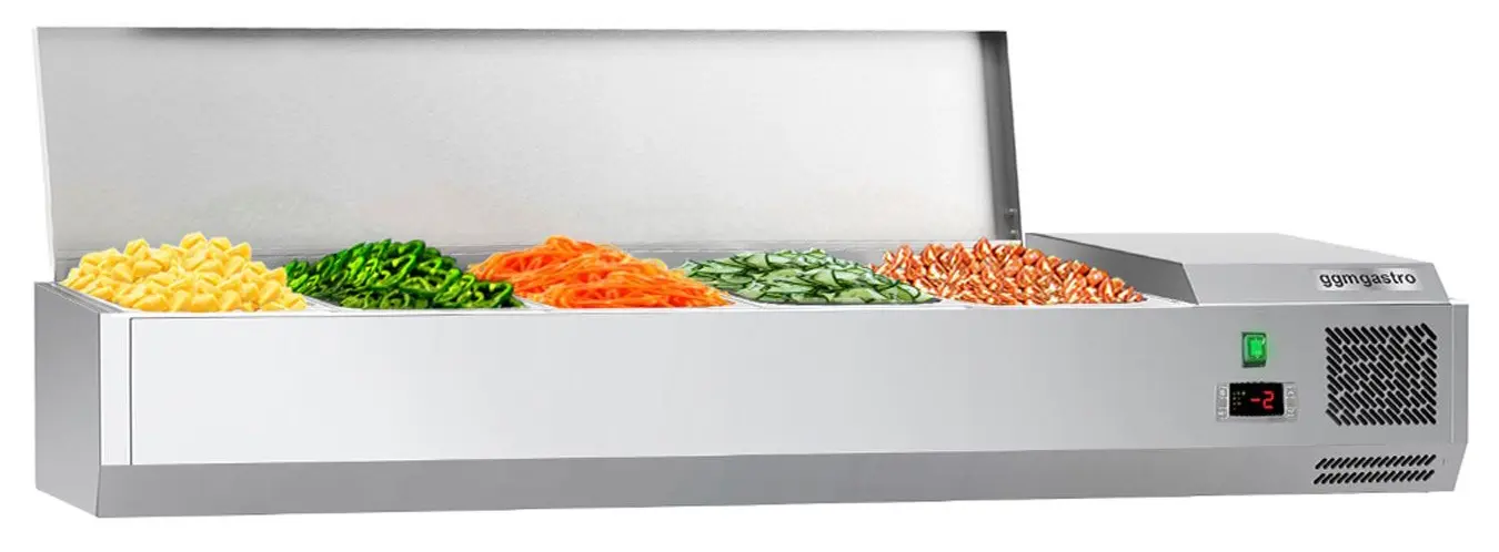 Vitrina frigorifica de ingrediente GGM Gastro AGG123END#07 (Inox)