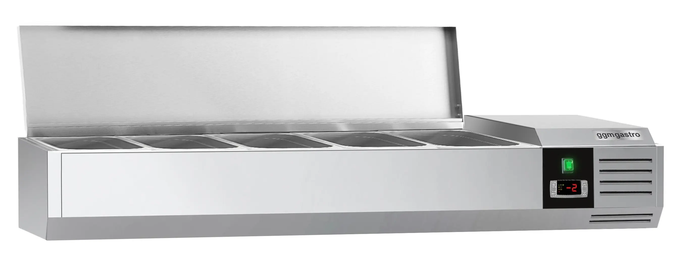 Холодильная витрина для ингредиентов GGM Gastro AGG123END (Inox) - 2