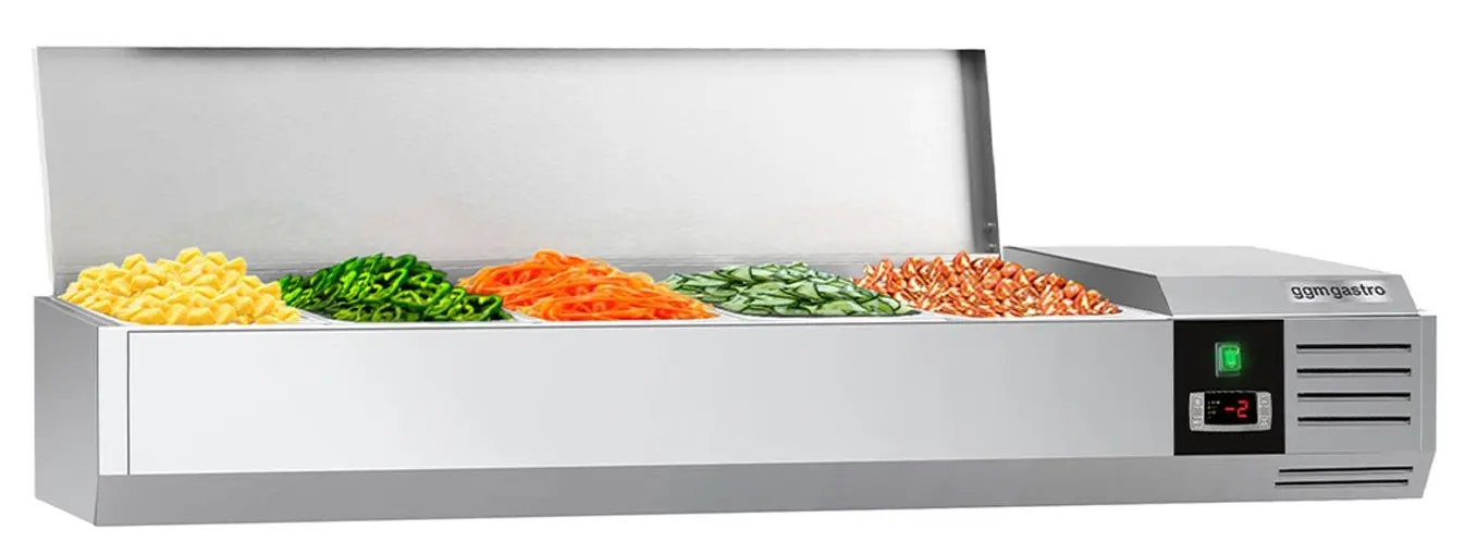 Холодильная витрина для ингредиентов GGM Gastro AGG123END (Inox)