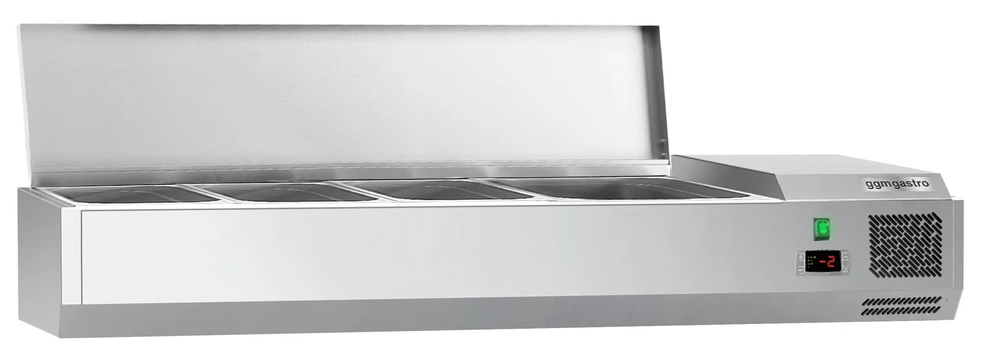 Vitrina frigorifica de ingrediente GGM Gastro AGG124END#07 (Inox) - 2