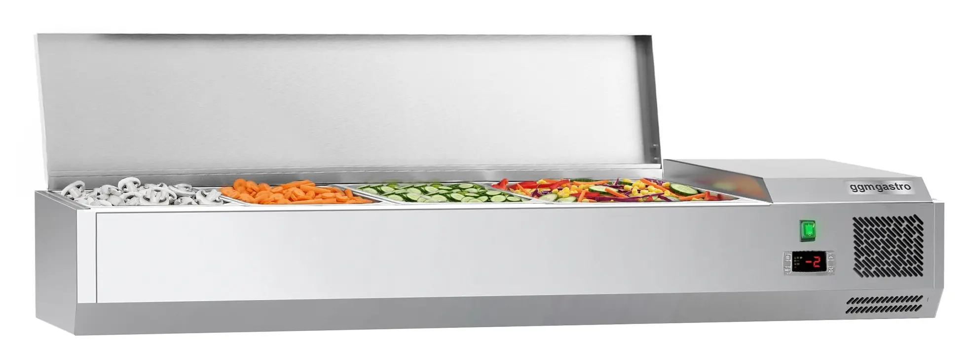Vitrina frigorifica de ingrediente GGM Gastro AGG124END#07 (Inox)
